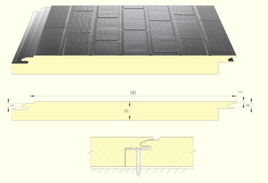 PUR Sandwich Panels for Outside Insulated Wall